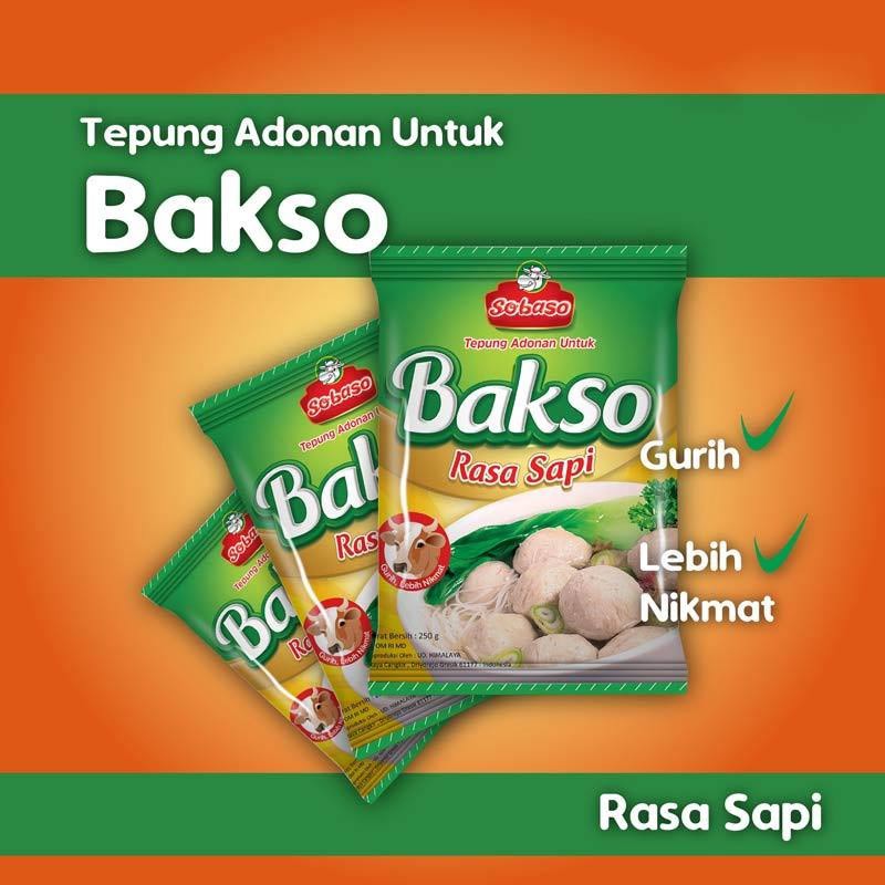 

SOBASO TEPUNG ADONAN UNTUK BAKSO RASA SAPI 250gr