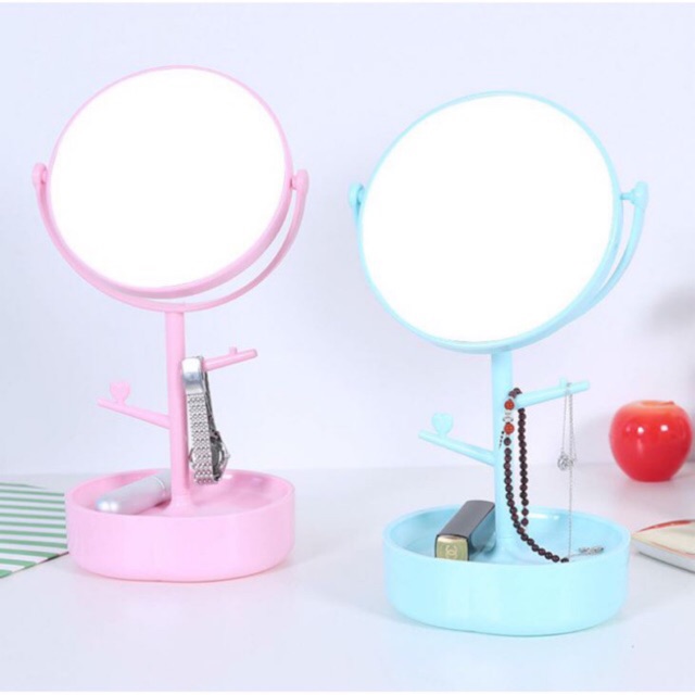 PR057 CERMIN  BULAT Standing Mirror Cermin  Dandan meja  