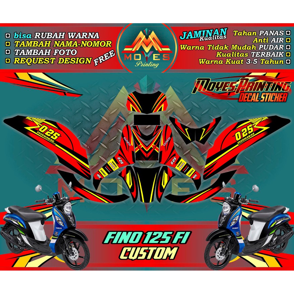 stiker motor fino fi 125 full body decal stiker motor fino fi 125 full body