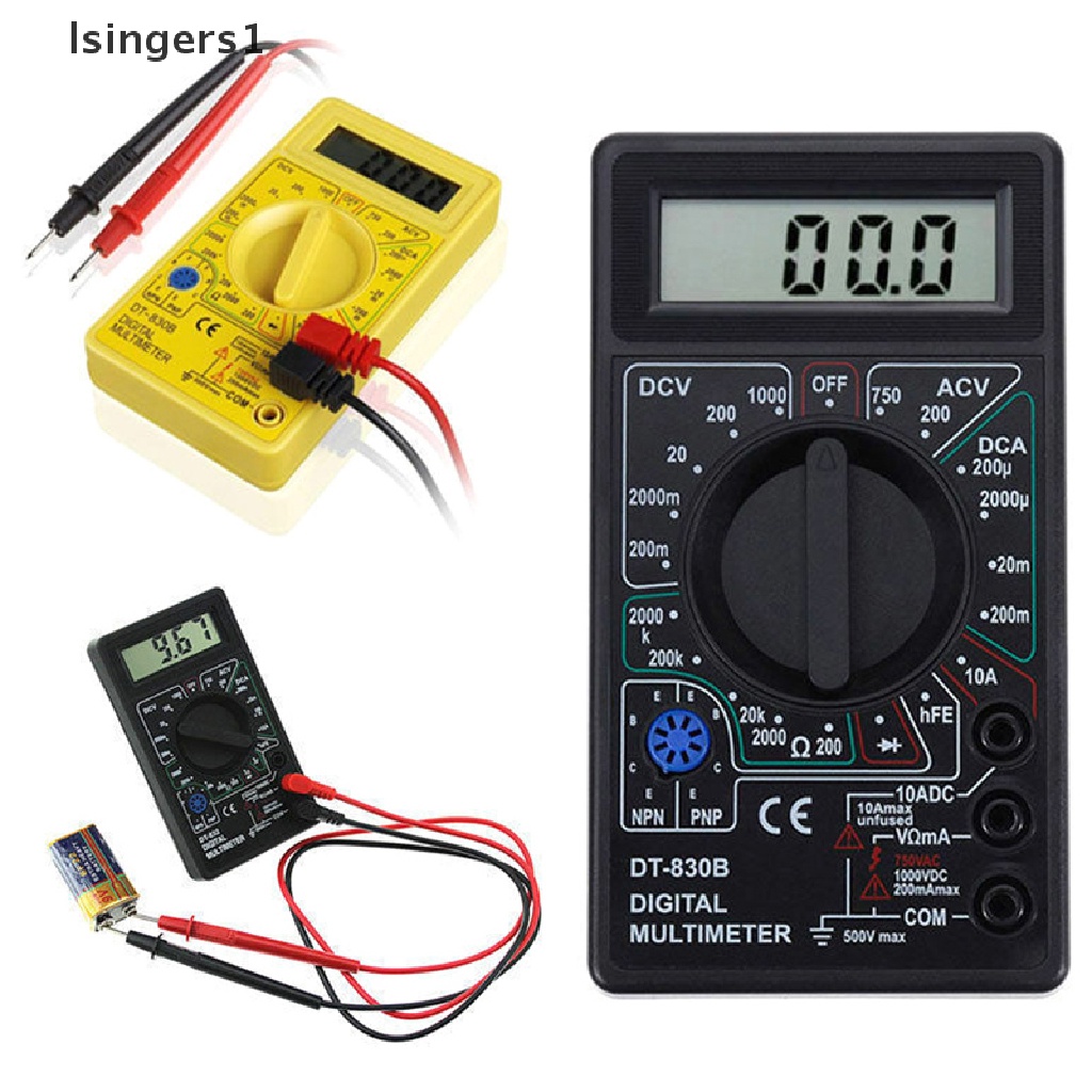 (lsingers1) Dt-830b multimeter digital Ukuran Saku Untuk Eksperimen Elektronik