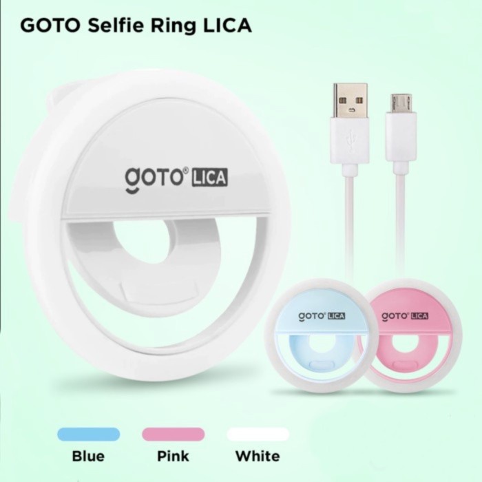 SELFIE RING LIGHT LED CLIP CAMERA HANDPHONE LAMPU SELFIE HP - GOTO