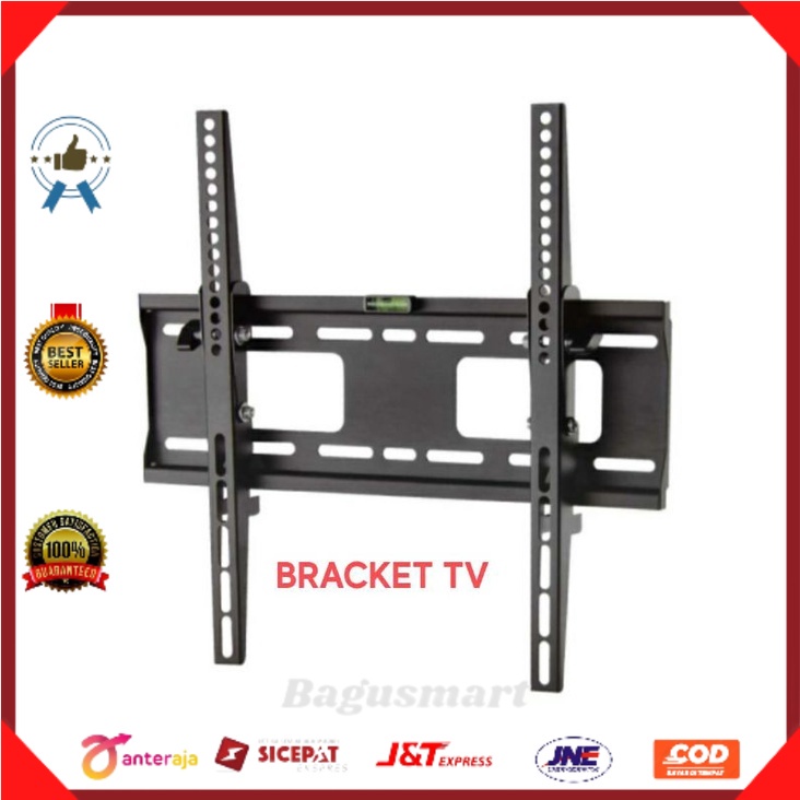 Krisbow Bracket Tv Tilt 32-55 Inci - Hitam/bracket tv kokoh/bracket tv adjustable/bracket tv