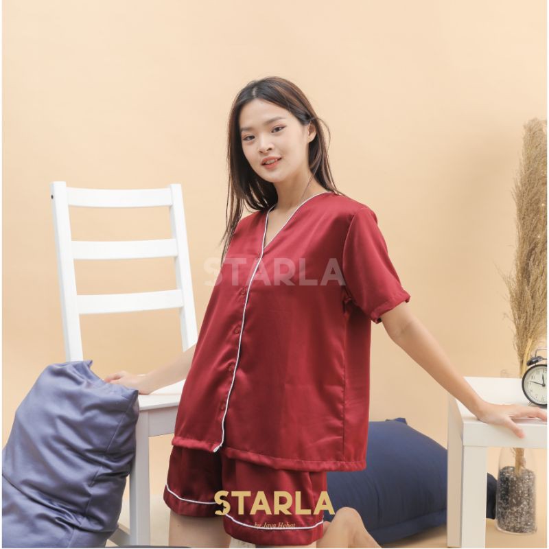 PIYAMA DEWASA BAJU TIDUR WANITA PAJAMAS SATEN SATIN GROSIR MURAH DEMETER