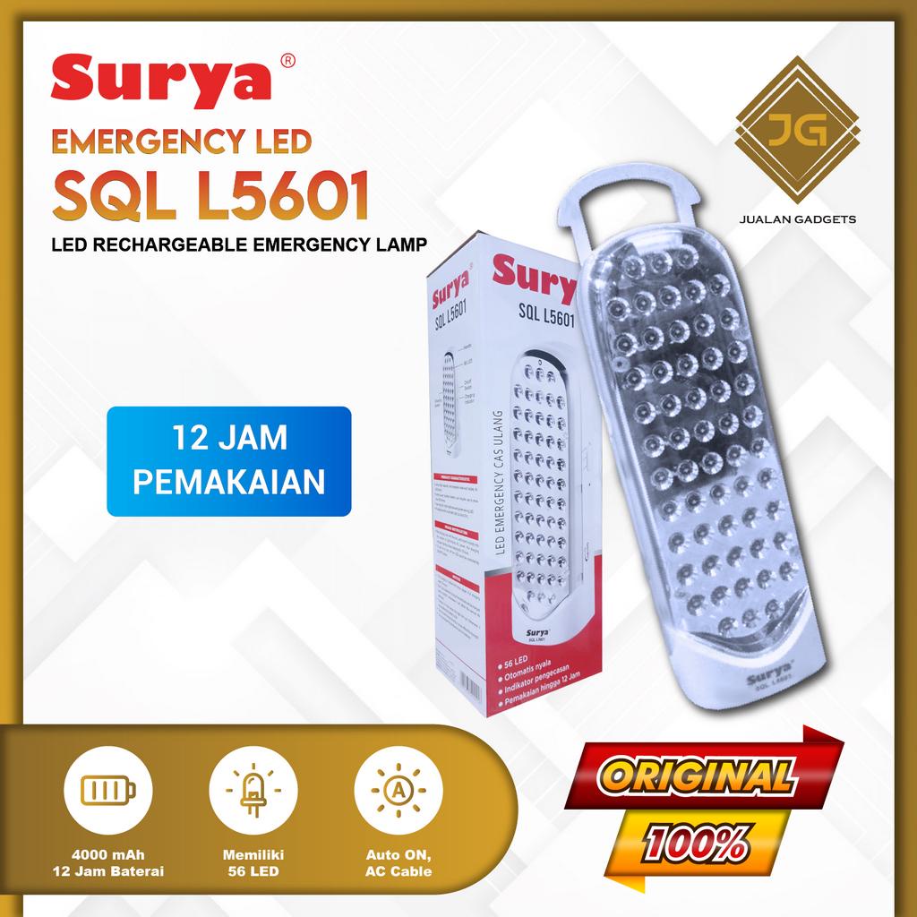 Lampu Darurat SURYA SQL L5601 Frosted Lampu Led Emergency Darurat Rechargeable