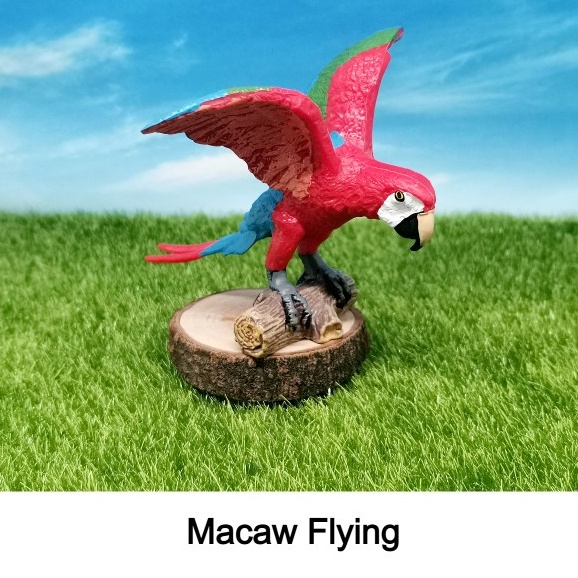 Macaw Flying Animal Figure / Miniatur Binatang Macaw