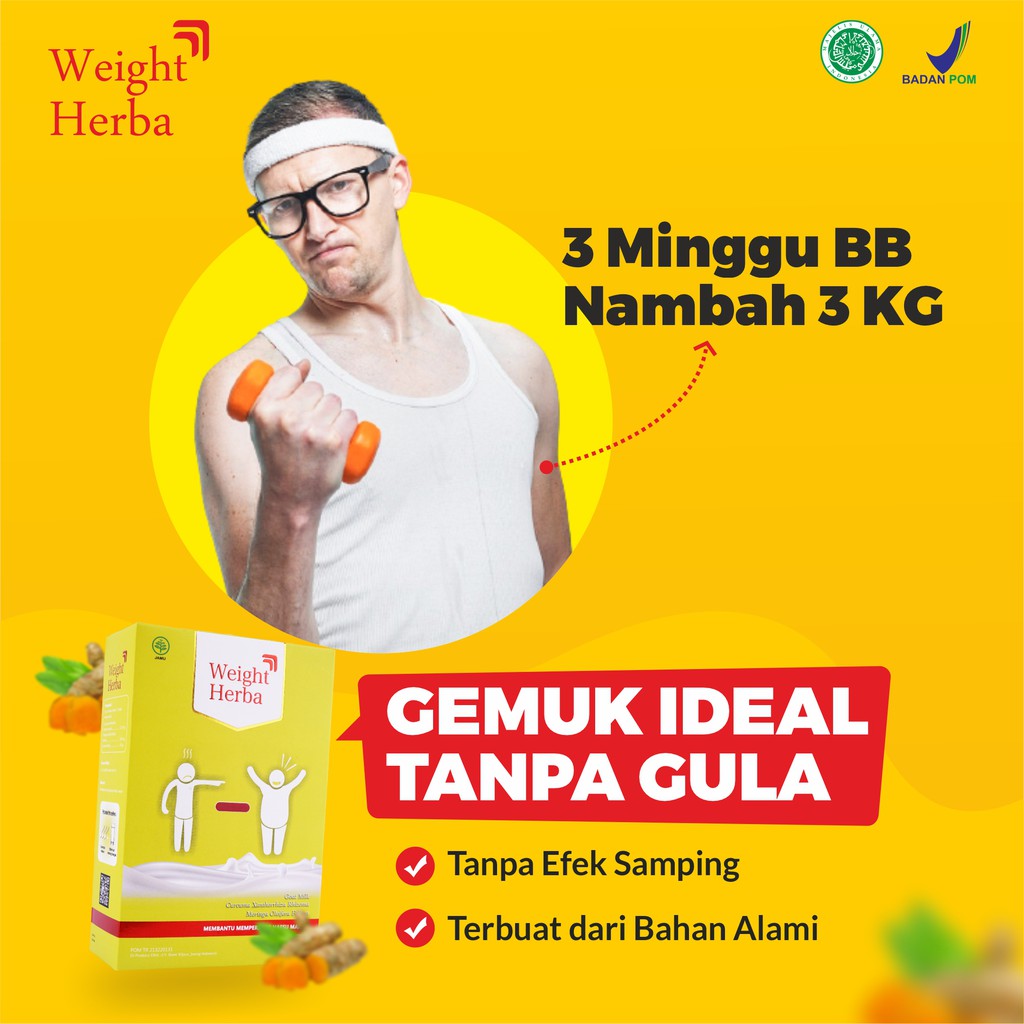 

Weight Herba Susu Etawa - Penggemuk Badan Tanpa Gula & Tanpa Olahraga Perlancar Saluran Pencernaan & Tingkatkan Nafsu