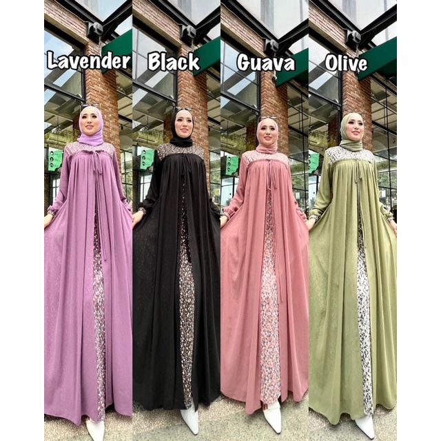 KINANA 4 ORI GLZ GLAMZ Gamis Dress Maxi Wanita Cantik Muslimah
