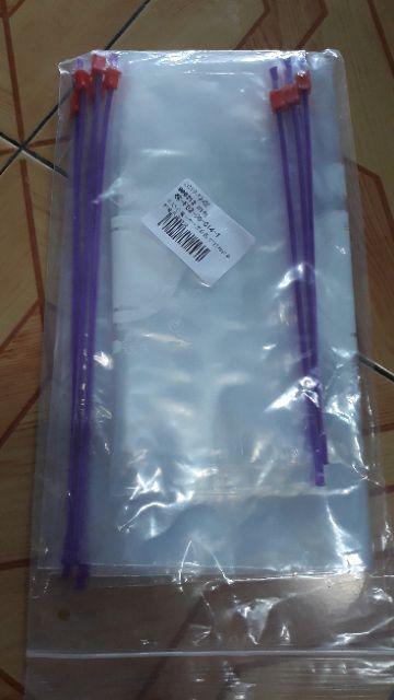 10pcs Kantong Plastik Zip-locked Reusable Untuk Makanan / Buah