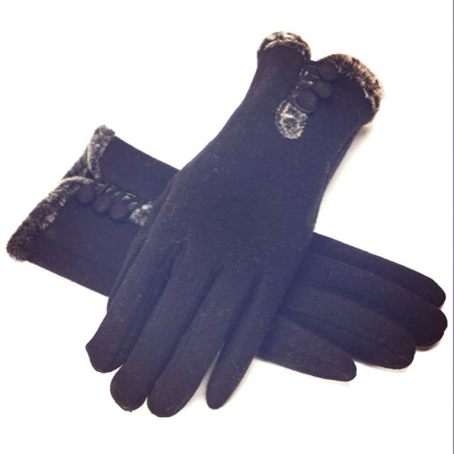 Sarung Tangan Wanita Touch Screen Winter Women Gloves Black