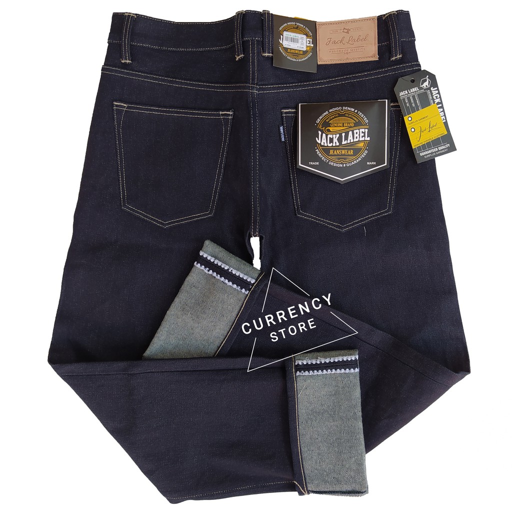 Celana Denim Selvedge Accent Pria Kaku Original Jack Label Selved Denim