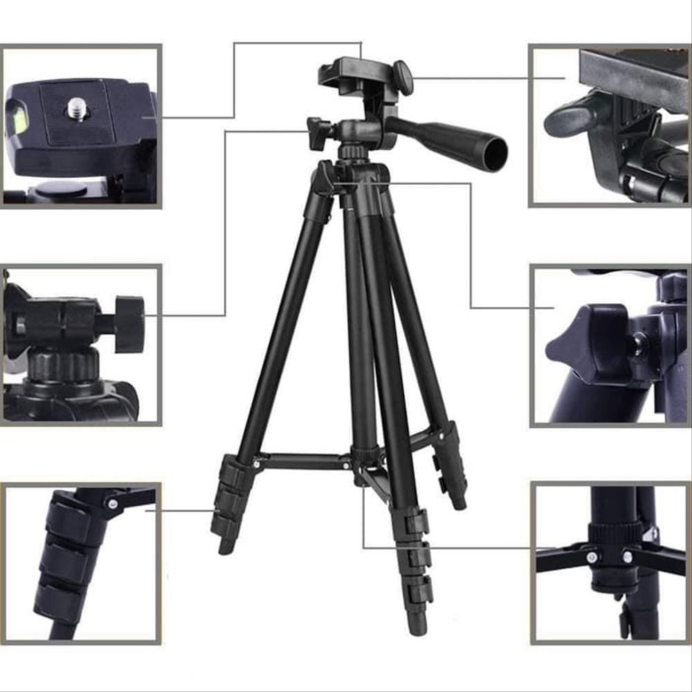 Tripod Tinggi 1 Meter Model 3120 Black Edition Bahan Alumunium Action Camera Kamera Weifeng Wei Feng