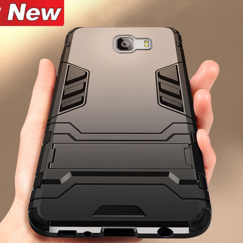 Casing Hard Case Armor Robot Bahan PC + Silikon Slim Anti Knock Untuk Samsung Galaxy C9 Pro / C9