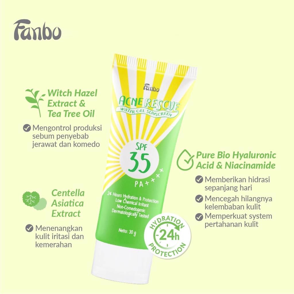 ★ BB ★ Fanbo Acne Rescue Water Gel Sunscreen SPF 35 PA++++ 30gr