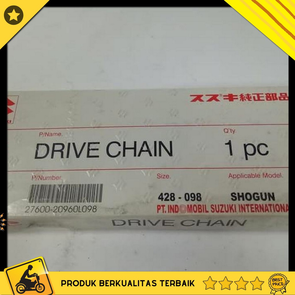 Jual Drive Chain 428-098 Original Ori Sgp 27600-20960L098 Suzuki Shogun 110  Xd Indonesia|Shopee Indonesia