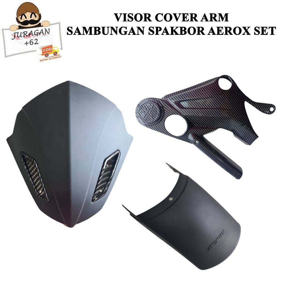 VISOR COVER TUTUP SWINGARM SWING ARM SAMBUNGAN SPAKBOR AEROX SET