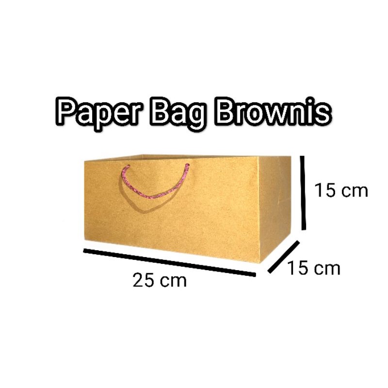 

Paper Bag Brownis Custom Tas Kertas Craf 25x15 Cocok Untuk Tempat Brownis dan Sejenisnya