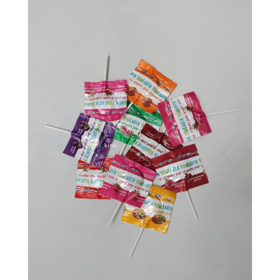 yumearth organic pops fruit lollipops vitamin C vegan organic