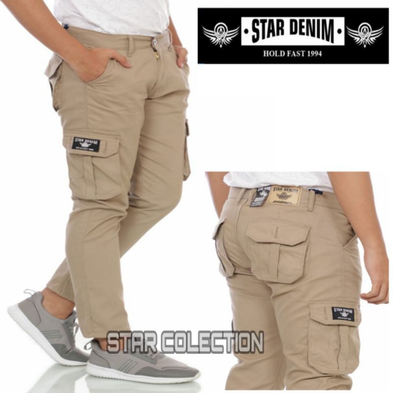 Celana cargo panjang pria star denim original trending / celana cargo panjang pria jumbo star denim