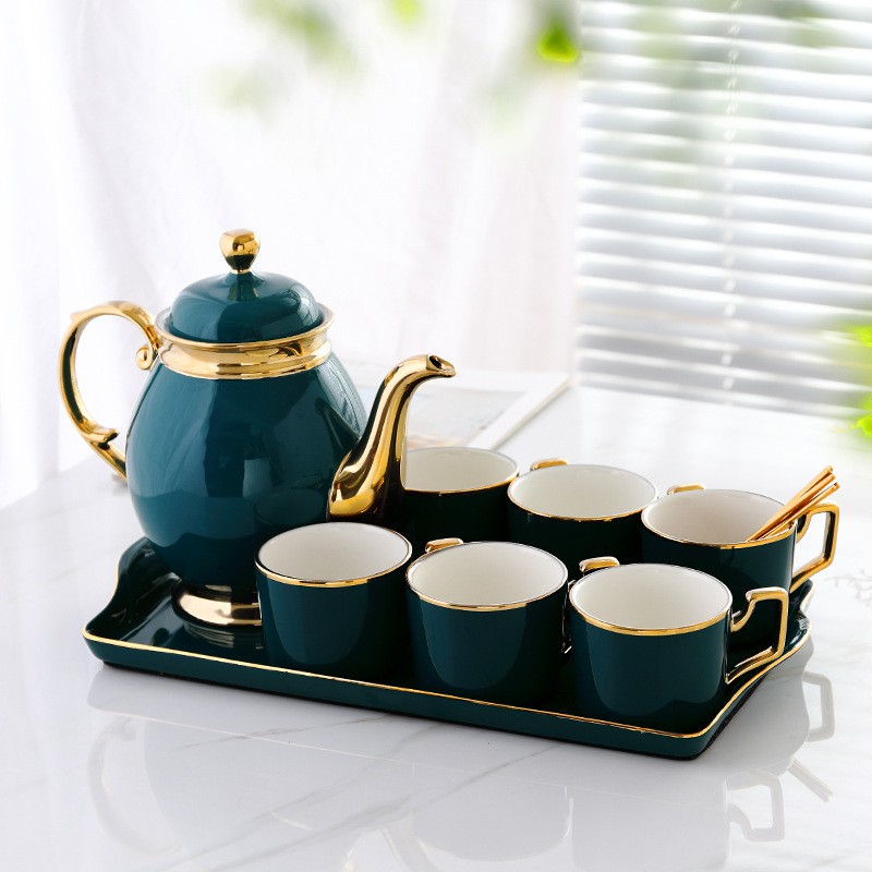 EL#GGS Gelas / Cangkir Keramik Mewah / Cangkir Teh / Kopi / Teko Gelas Keramik Set / Cangkir Set