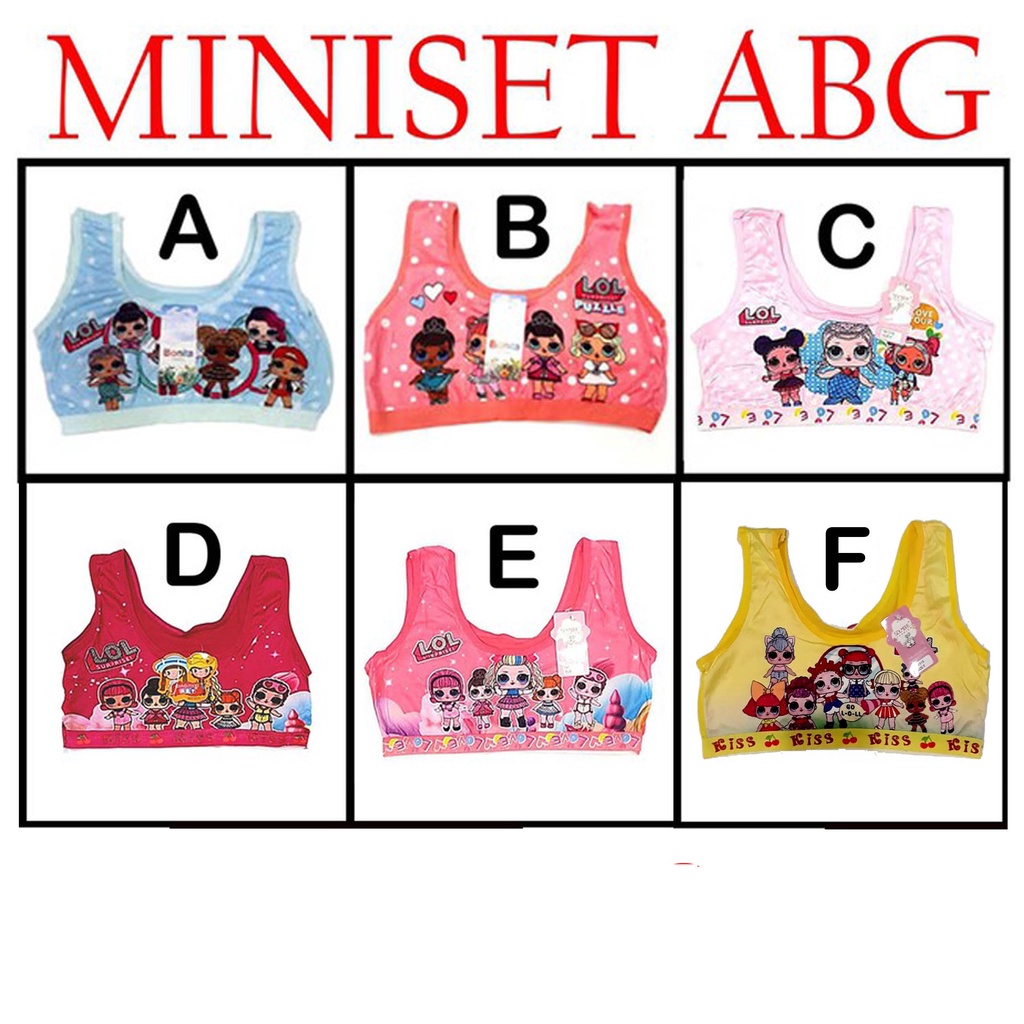 MINISET PELAJAR ANAK PEREMPUAN TANPA BUSA / BRA REMAJA 2.