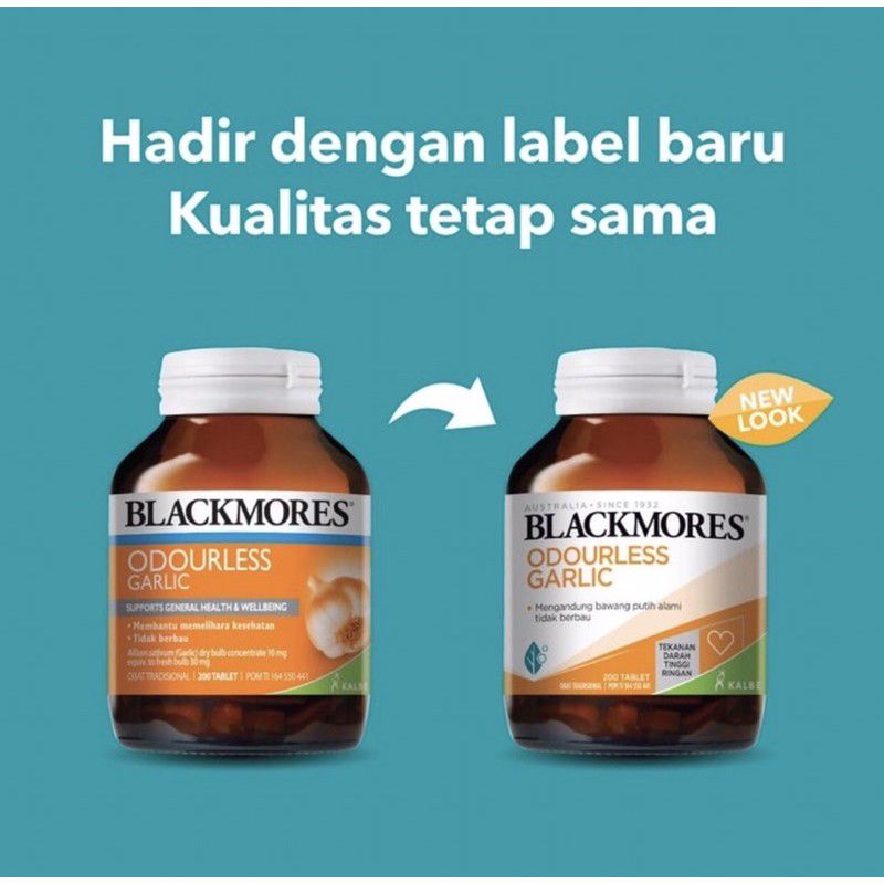 Blackmores Odourless Garlic / Atasi Gejala Darah Tinggi & Rendah ISI 90