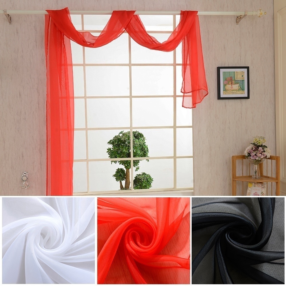 3m 5m Voile Scarves Lengths Net Curtains Swags Scarf Panels Venue