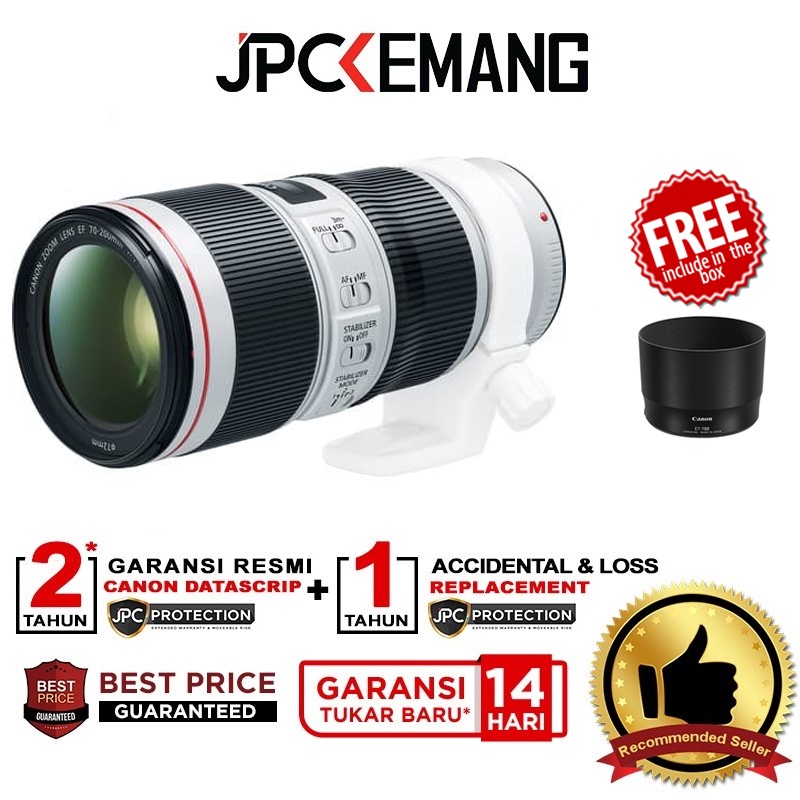 Canon EF 70-200mm f/4L IS II USM / Lensa Canon 70-200mm Garansi Resmi