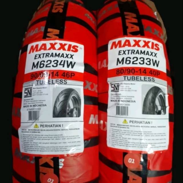 Ban Luar Matic Sepasang 80 90 14 90 90 14 M6234 6233 extramaxx maxxis