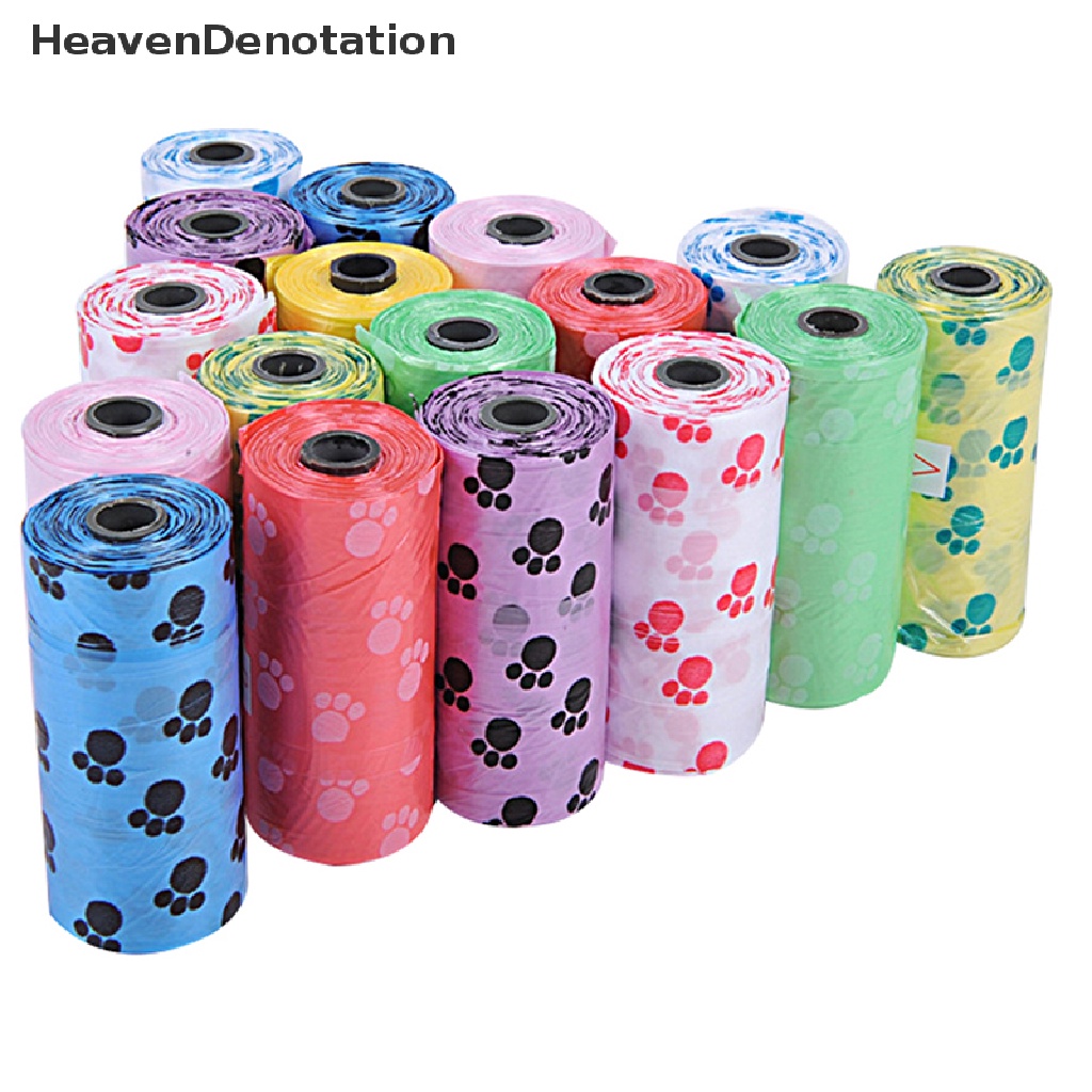 [HeavenDenotation] 10X Rolls Pet Dog Puppy Cat Poo Poop Waste Disposable Clean Pick Up Bags