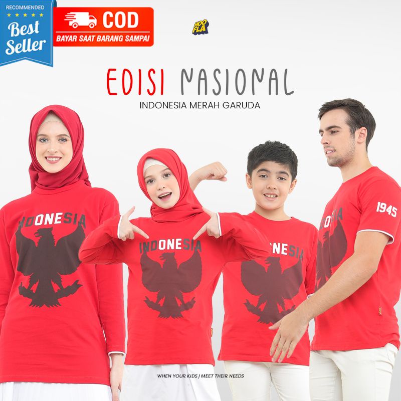 Baju Anak Dewasa Ready Stok Melimpah kaos couple family / kaos anak dan dewasa edisi nasional warna 