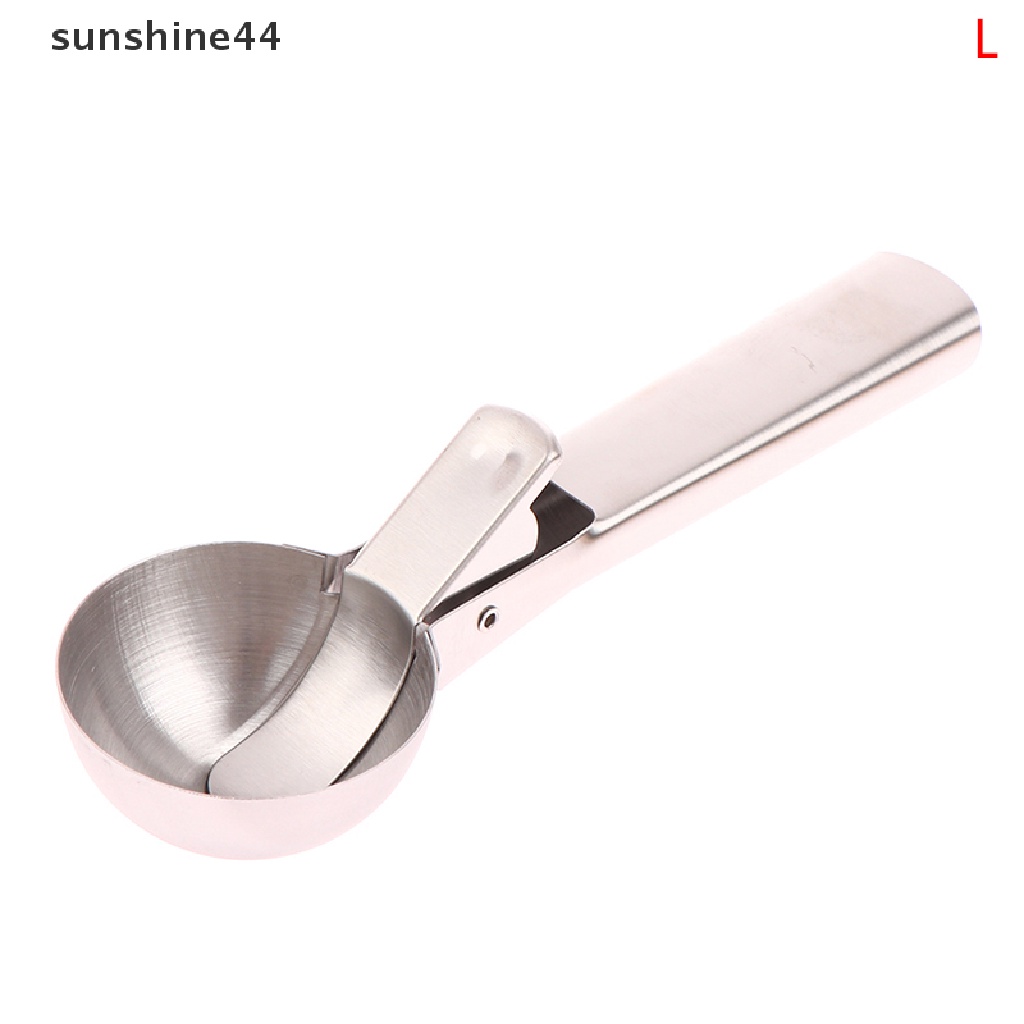 Sunshine Sendok Scoop Es Krim Dengan Trigger Stainless Steel Untuk Gelatos Frozen Yogurt Sundaes