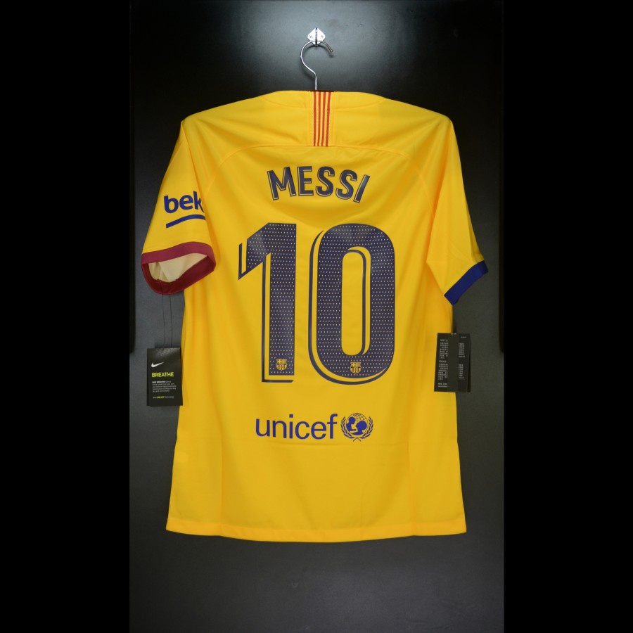 Barcelona 2019-20 Away. BNWT. Original jersey. AJ5531 728 LM10 Messi