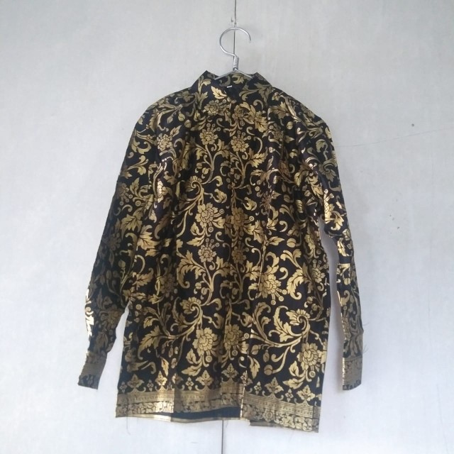 Couple Gamis Busui Batik Full Prada Gold