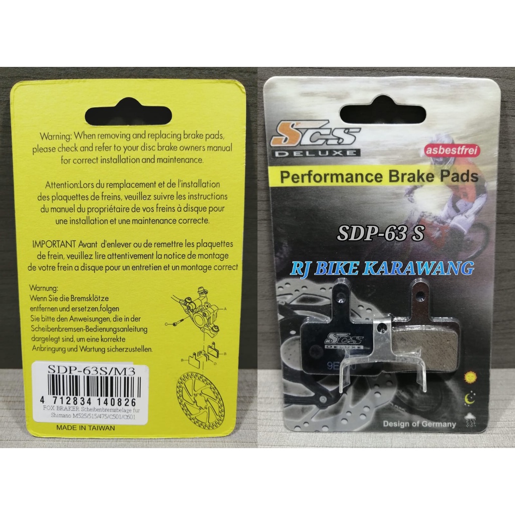 SCS SDP-63S DISC BRAKE PAD