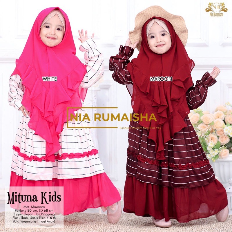 Mituna Kids by Nia Rumaisha // Gamis anak