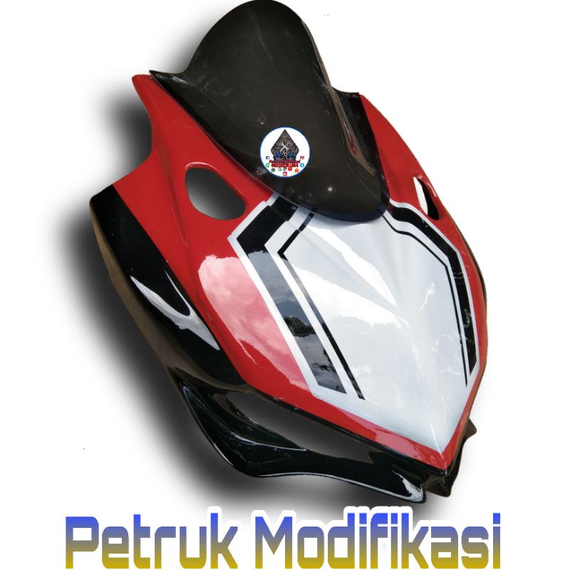 Cover Headlamp Topeng Kedok Visor Model DUCATI Buat CBR150R Facelift K45G K45N