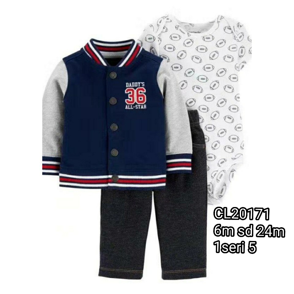 Catell Love Setelan Jaket 3in1 Baby Boy&amp;Girl