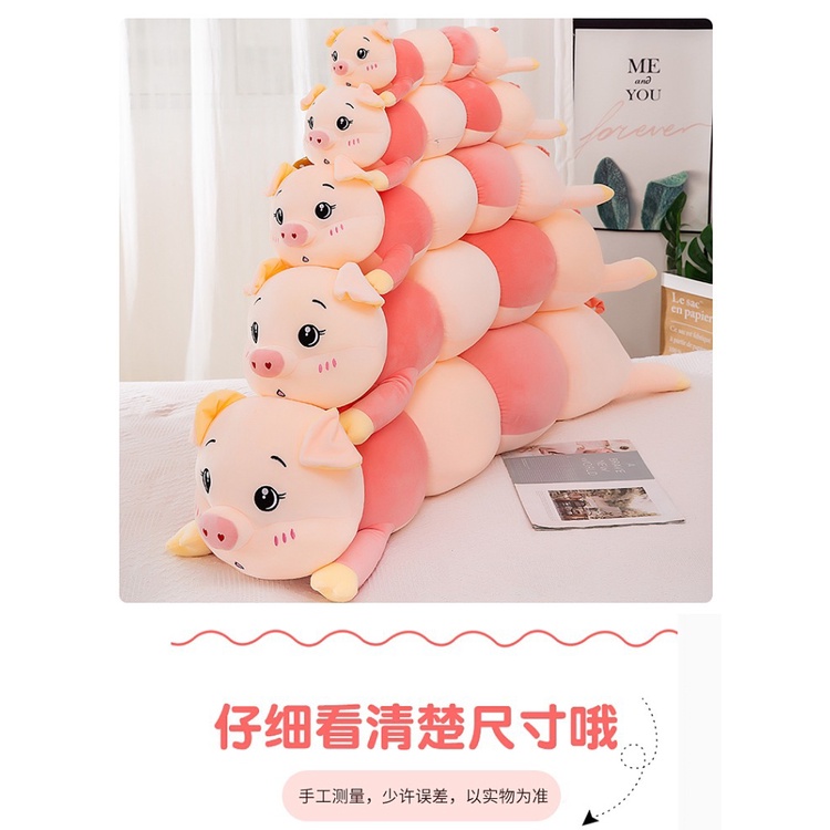 Guling Boneka Ulat Piggy Bahan Plush