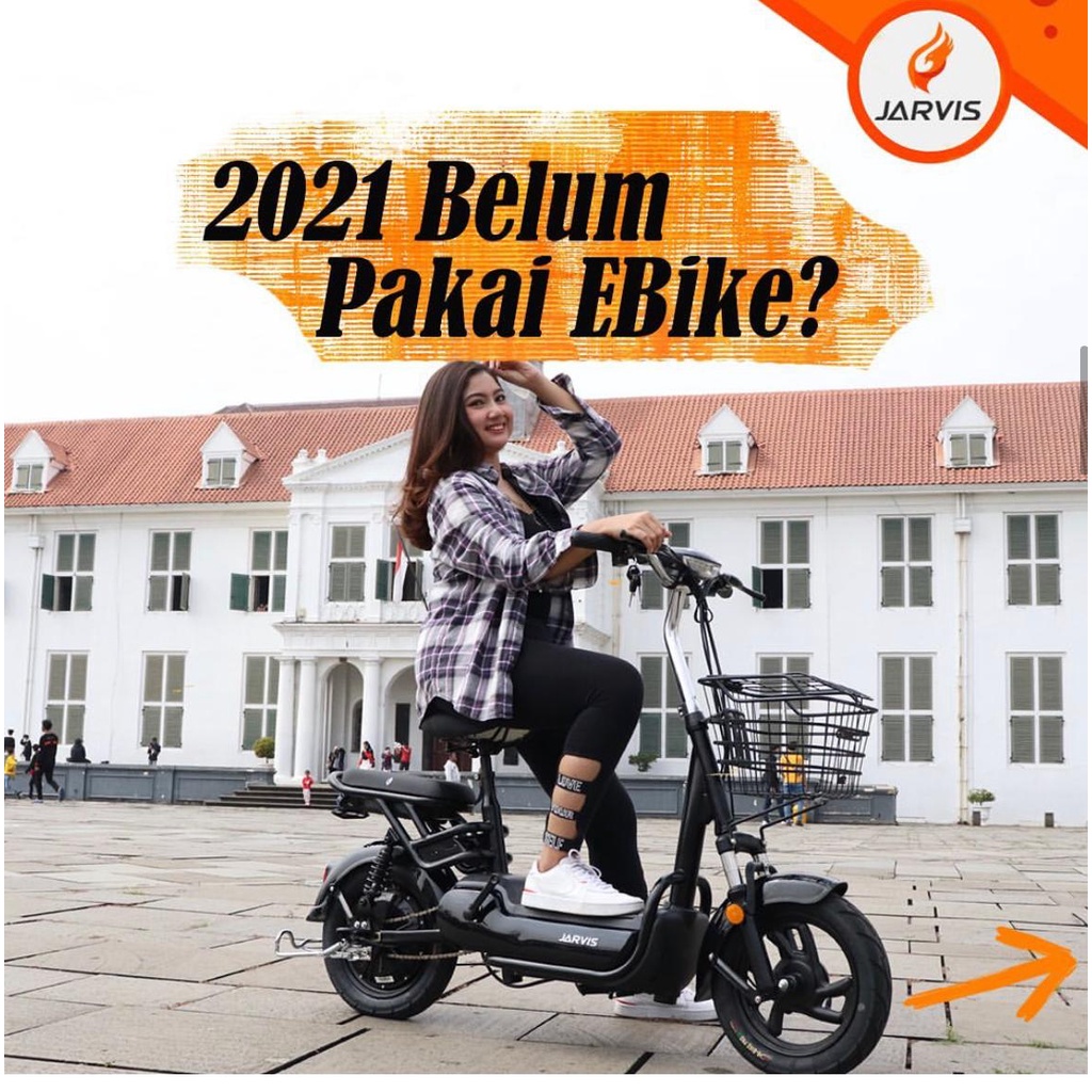 Sepeda Listrik JARVIS 1+SNI ada boncengan keranjang  garansi murah termurah-2