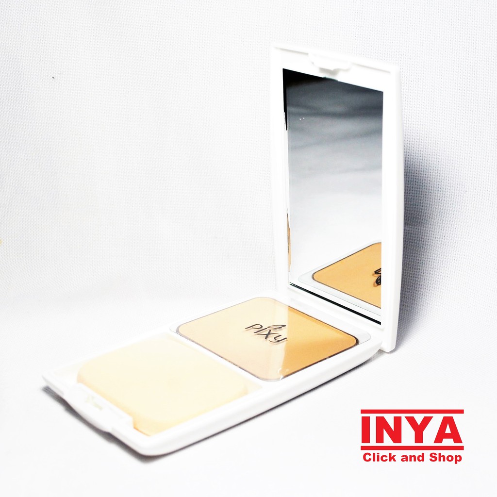 PIXY TWO WAY CAKE PERFECT FIT SET COLLECTION 12.2gr Dengan Kaca - Bedak - Compact Powder