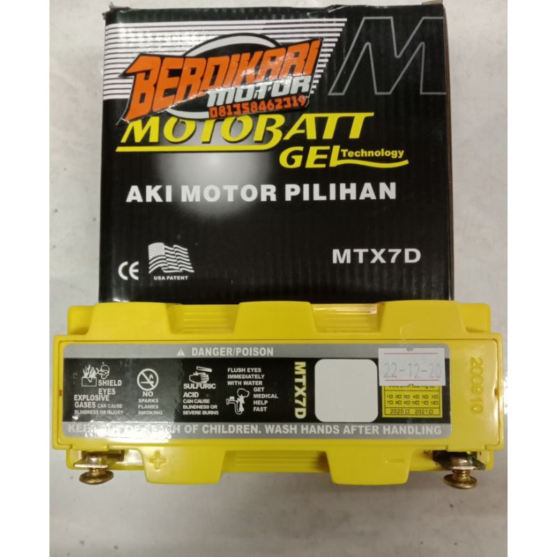 AKI MOTOBATT MTX7D AKI KERING ORIGINAL