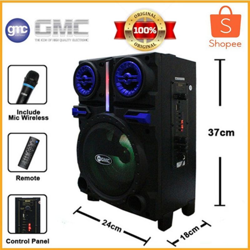 Speaker Bluetooth Portabel GMC 897Q Bonus Mic Wireless /Salon Aktif Bluetooth GMC Super Bass