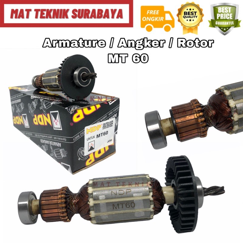 NDP Armature / Angker / Rotor Mesin Bor 10mm MT60 MT 60 Maktec Bull