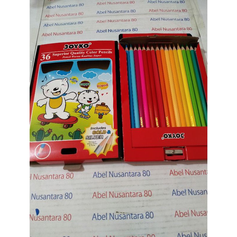 

pensil warna merek Joyko + serutan isi 36 pcs