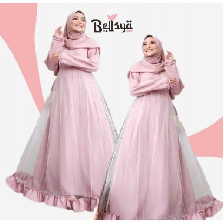 Syari Khalila JUMBO XXXL gamis brukat payung klok lapis furing busui LD 120 PB 140 Gamis Wanita Musl