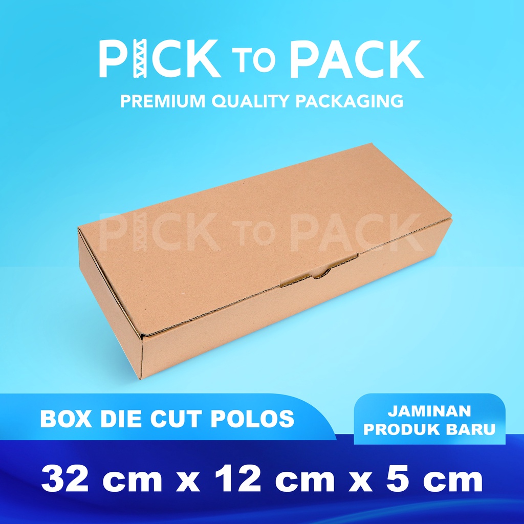 

Kardus Box Karton Die Cut 32X12X5 Polos - Baru - Murah