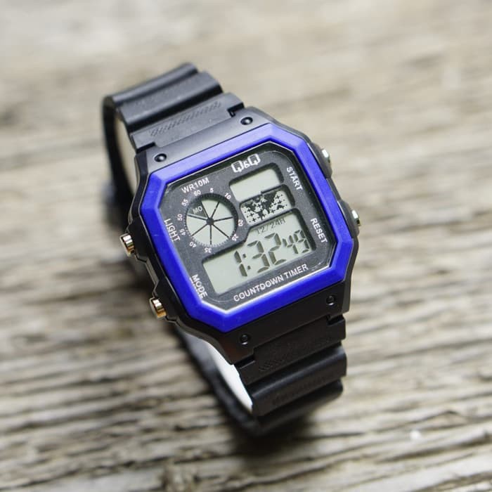 JAM TANGAN DIGITAL PRIA WANITA merek QQ Q- 2047 Tali Rubber