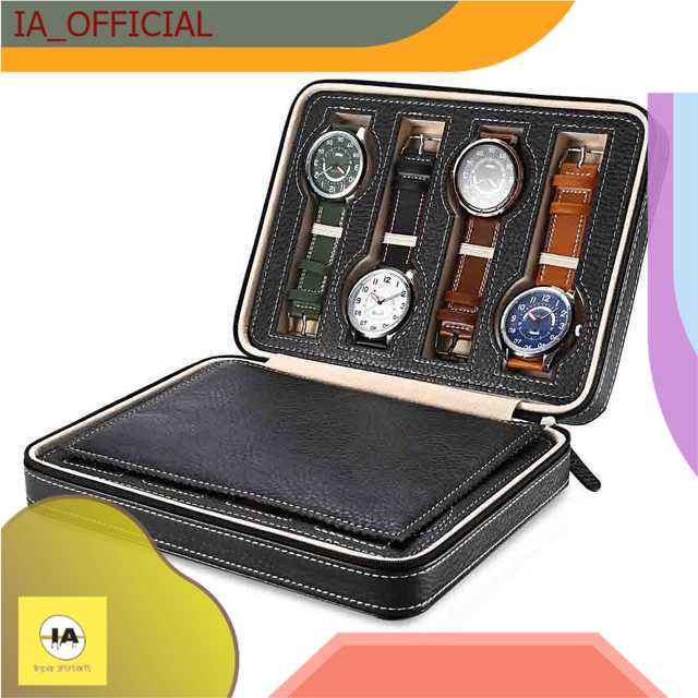 Kotak Jam Tangan Display Box Bahan Kulit 8 Grid - L-001