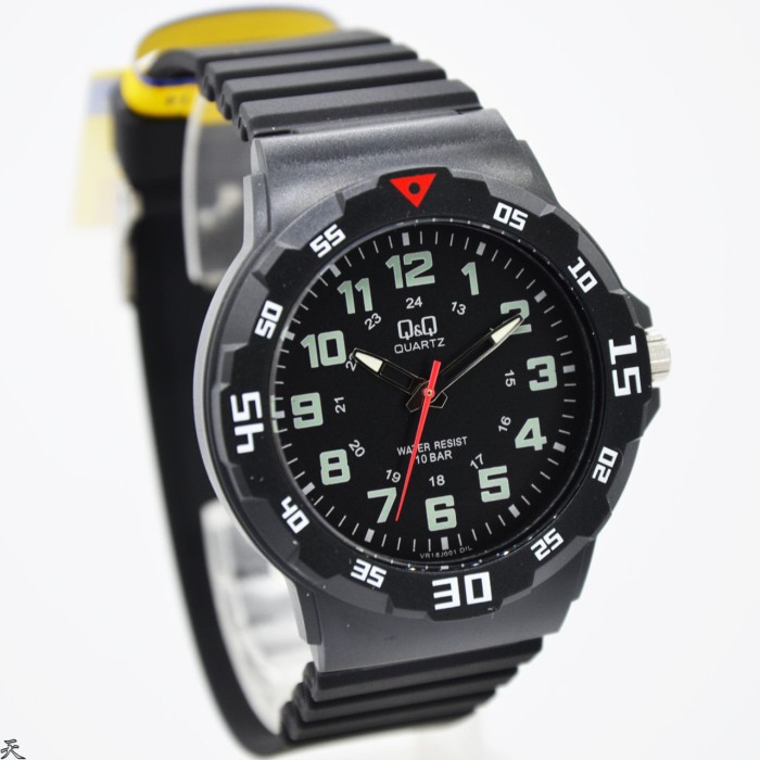 QQ Original Jam Tangan Pria - VR18J - Straps Karet - Hitam