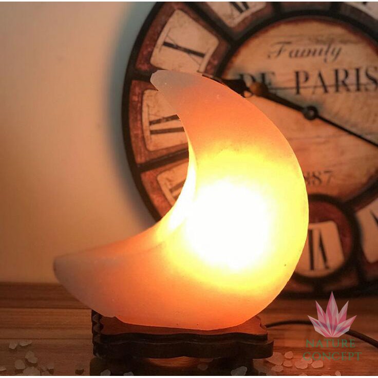 Himalayan Salt Lamp Lampu Kristal Garam Himalaya MOON Shape